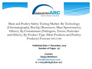 Meat and Poultry Safety Testing Market- Enhanced need owing to North America which holds the largest share.