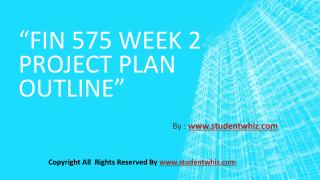 FIN 575 Week 2