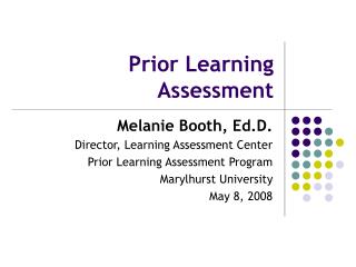 Prior Learning Assessment