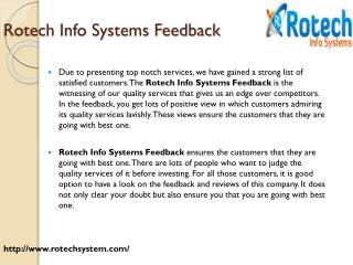 Rotech Info Systems Feedback