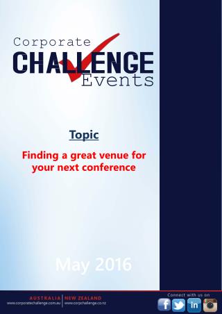Finding a great venue for your next conference
