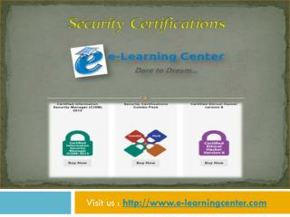 Security Certifications - e-learningcenter.com