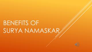 Benefis of surya namaskar