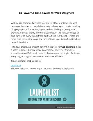 18 Powerful Time-Savers for Web Designers