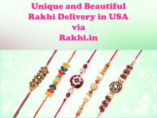 Unique and Beautiful Rakhi Delivery in USA via Rakhi.in!