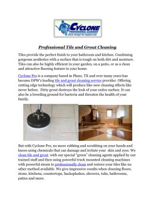 Professional Tile and Grout Cleaning
