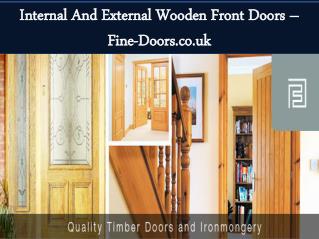 Internal and external wooden front doors – fine doors.co.uk