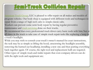 American Truck Group - Semi - Truck Collision Repair