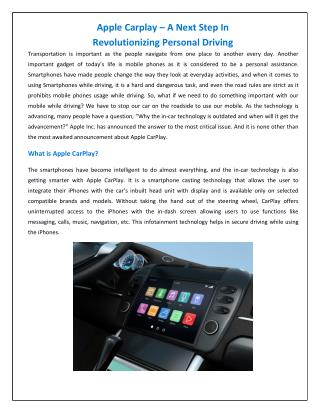 Apple CarPlay is sure to win hearts of many