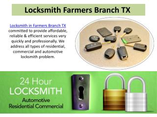Locksmith services in Farmers branch TX