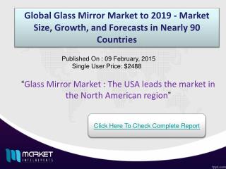Glass Mirror Market: widely used in medical apparatus and checking tools