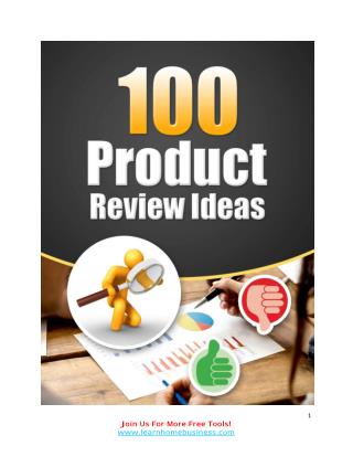 100 New Product Review Ideas... That Always Works