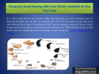 Cheap but Good Hearing Aids from Hitchin Available at Your Door Step