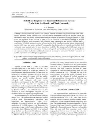 Nutrient Value of Soybean, Soybean Fungicide Seed Treatment