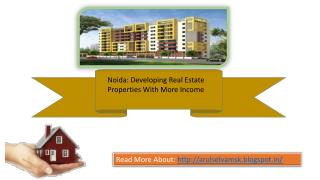 Noida: Developing Real Estate Properties With More Income