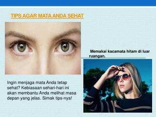 Tips Agar Mata Anda Sehat