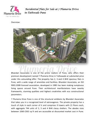 7 Plumeria Drive at Tathawade Pune by Bhandari Associates