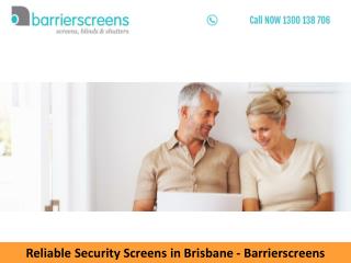 Reliable Security Screens in Brisbane – Barrierscreens
