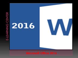 Microsoft Office 2016 Course