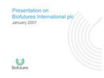 Presentation on Biofutures International plc