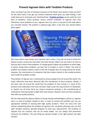 Prevent Ingrown Hairs with Tendskin Products