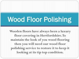 Wood Floor Polishing