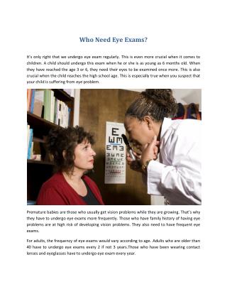 Eye Exam - Eye Checkup