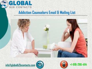 Addiction Counselors Email & Mailing List