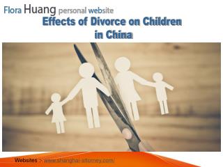 Effects of Divorce on Children in China