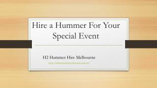 Hire a Hummer For Your Special Event