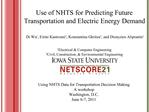 Use of NHTS for Predicting Future Transportation and Electric Energy Demand