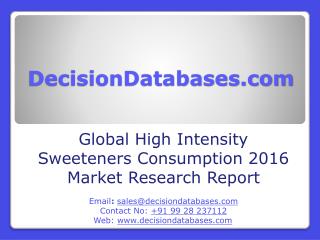 High Intensity Sweeteners Consumption Market Report - Global Industry Analysis