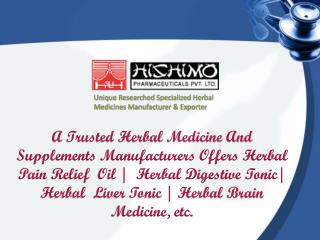 Herbal Pain Relief Oil Manufacturers