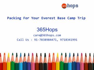 Packing For Your Everest Base Camp Trip