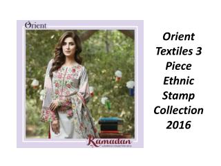 Orient Textiles 3 Piece Ethnic Stamp Collection 2016