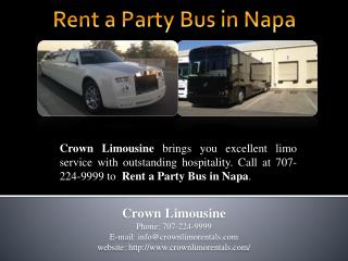 Rent a Party Bus in Napa