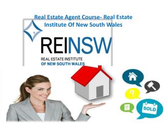 Real Estate Agent Course- Real Estate Institute Of New South Wales