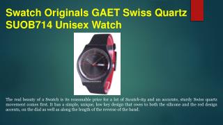 Swatch Originals GAET Swiss Quartz SUOB714 Unisex Watch