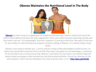 Get Free from Extra Belly Fat With Obenex