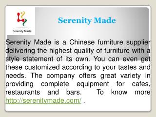 Wholesale Furniture Suppliers in China - Serenity Made