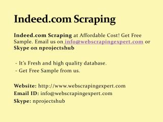 Indeed.com Scraping