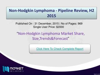 Future Market Trends of Non-Hodgkin Lymphoma Market 2015