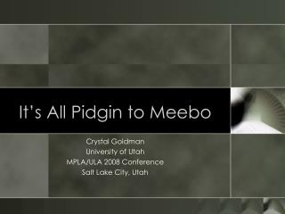 It’s All Pidgin to Meebo