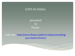 Etfs in india