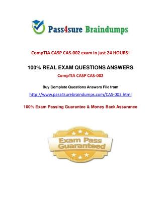 Pass4sure CAS-002 Exam Questions