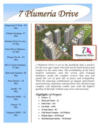 7 Plumeria Drive at Tathawade Pune by Bhandari Associates