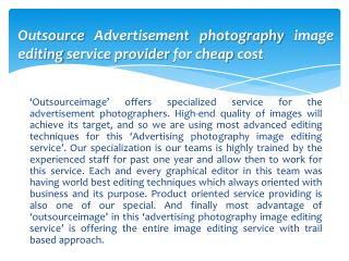 Outsource Advertisement photography image editing service provider for cheap cost