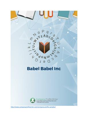 Babel Babel Inc Company Profile Sample