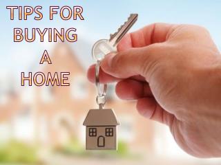 Tips for Buying a Home