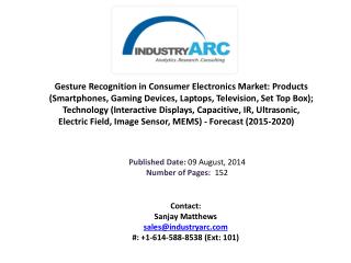 The gesture recognition market is expected to cross $15.02 billion by the end of these five years.